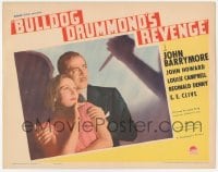 9z113 BULLDOG DRUMMOND'S REVENGE LC 1937 John Howard, Louise Campbell & silhouette with knife!
