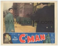 9z157 C-MAN LC #5 1949 great image of Harry Landers with pistol looking over his shoulder!