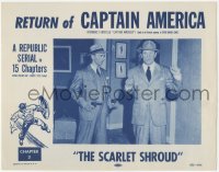 9z125 CAPTAIN AMERICA chapter 3 LC R1953 Dick Purcell, Marvel Comics superhero, The Scarlet Shroud!
