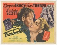 9z136 CASS TIMBERLANE TC 1948 romantic artwork of Spencer Tracy about to kiss sexy Lana Turner!