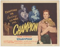 9z142 CHAMPION TC 1949 boxer Kirk Douglas with sexy Marilyn Maxwell, boxing classic!