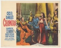 9z155 CLEOPATRA LC #7 R1952 sexy Claudette Colbert, Warren William as Caesar, Cecil B. DeMille