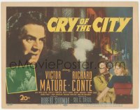 9z186 CRY OF THE CITY TC 1948 Siodmak film noir, Victor Mature, Richard Conte & Shelley Winters!