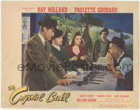 9z189 CRYSTAL BALL LC 1943 Ray Milland & sexy Paulette Goddard buy a gun from arms dealer!