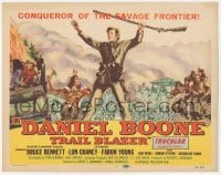 9z199 DANIEL BOONE TRAIL BLAZER TC 1956 Ken Sawyer art of Bruce Bennett, conqueror of the frontier!