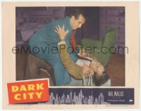 9z201 DARK CITY LC #4 1950 Charlton Heston in his first movie, attacked by huge Mike Mazurki!