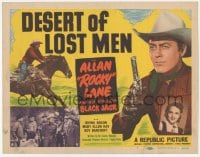 9z211 DESERT OF LOST MEN TC 1951 cowboy Allan Rocky Lane & his stallion Black Jack!