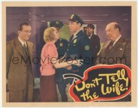 9z230 DON'T TELL THE WIFE LC 1937 Guy Kibbee & Lynne Overman watch Una Merkel plead with cops!