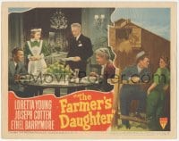 9z253 FARMER'S DAUGHTER LC #7 1947 Loretta Young, Joseph Cotten, Ethel Barrymore, Charles Bickford