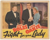 9z255 FIGHT FOR YOUR LADY LC 1937 John Boles holds Ida Lupino while Jack Oakie watches!
