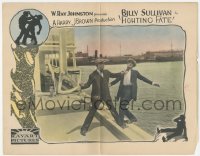 9z258 FIGHTING FATE LC 1925 great image of boxer Billy Sullivan punching guy off the docks!
