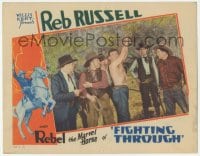 9z259 FIGHTING THROUGH LC 1934 barechested Reb Russell is caught by the bad guys & tied to a tree!