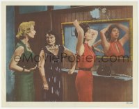 9z267 FLESH & THE WOMAN LC 1958 sexy Gina Lollobrigida fixing her hair as two women watch!