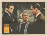 9z275 FOUR SONS LC 1940 c/u of mom Eugenie Leontovich between her sons Don Ameche & Alan Curtis!