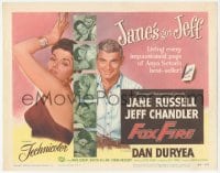 9z276 FOXFIRE TC 1955 sexy Jane Russell & Jeff Chandler in Anya Seton's best-seller!
