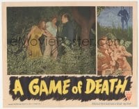 9z287 GAME OF DEATH LC 1945 Audrey Long in peril from Edgar Barrier and Noble Johnson, Robert Wise!