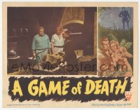 9z288 GAME OF DEATH LC 1945 Edgar Barrier in trophy room w/ Gene Roth and Noble Johnson, Robert Wise