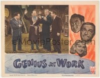 9z295 GENIUS AT WORK LC 1946 Wally Brown & Alan Carney capture Bela Lugosi & Lionel Atwill!