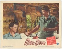 9z343 HASTY HEART LC #8 1950 close up of Ronald Reagan offering cigarette to Richard Todd!