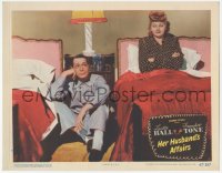 9z355 HER HUSBAND'S AFFAIRS LC #8 1947 Franchot Tone sits on floor by Lucille Ball's bed!