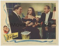 9z403 I'LL BE YOURS LC #7 1946 pretty Deanna Durbin between William Bendix & Adolphe Menjou!