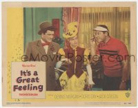 9z416 IT'S A GREAT FEELING LC #6 1949 c/u of Doris Day between Dennis Morgan, & Jack Carson!