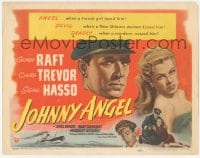 9z429 JOHNNY ANGEL TC 1945 George Raft & sexy French Claire Trevor in New Orleans!