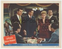 9z433 JOHNNY STOOL PIGEON LC #4 1949 Howard Duff, Shlley Winters, Dan Duryea at table with men!