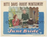 9z436 JUNE BRIDE LC #6 1948 Fay Bainter hands papers to Bette Davis drinking at her desk!