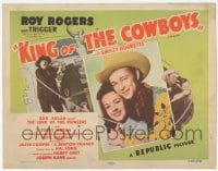 9z445 KING OF THE COWBOYS TC R1955 great romantic close up of Roy Rogers & pretty Peggy Moran!