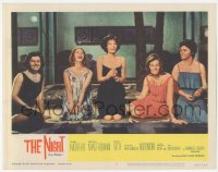 9z455 LA NOTTE LC #8 1961 Jeanne Moreau, Monica Vitti & three other ladies, Antonioni, The Night!