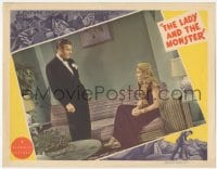 9z462 LADY & THE MONSTER LC 1944 Vera Ralston smiles up at Richard Arlen in tuxedo!
