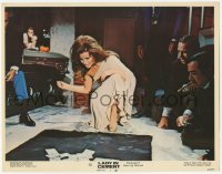 9z465 LADY IN CEMENT LC #1 1968 sexy Raquel Welch shooting craps with guys in mortuary!