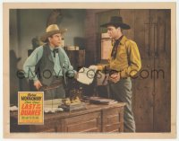9z476 LAST OF THE DUANES LC 1941 Zane Grey, George Montgomery shows newspaper headline to sheriff!