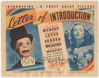 9z487 LETTER OF INTRODUCTION TC 1938 Edgar Bergen & Charlie McCarthy, Andrea Leeds, Menjou, rare!