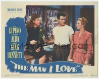 9z530 MAN I LOVE LC #3 1947 c/u of Robert Alda in kitchen between Ida Lupino & Andrea King!