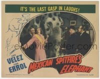 9z554 MEXICAN SPITFIRE'S ELEPHANT LC 1942 Lupe Velez & Leon Errol with spotted elephant!