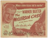 9z557 MILLERSON CASE TC 1947 whose stolen kisses led to murder, Warner Baxter as the Crime Doctor!