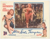 9z560 MISS SADIE THOMPSON 3D LC 1953 soldiers in nightclub admire sexy Rita Hayworth showing her leg!