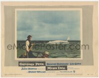 9z563 MOBY DICK LC #5 1956 best image of Gregory Peck & the whale, John Huston, Herman Melville!