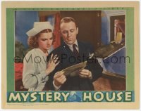 9z585 MYSTERY HOUSE LC 1938 Ann Sheridan & Dick Purcell read paper they found in hidden safe!