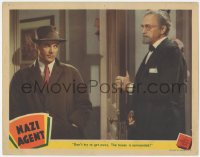 9z589 NAZI AGENT LC 1942 Martin Kosleck tells Conrad Veidt the house is surrounded!