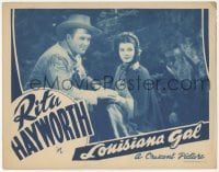 9z612 OLD LOUISIANA LC R1946 close up of Tom Keene & beautiful Louisiana Gal Rita Hayworth!