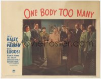 9z619 ONE BODY TOO MANY LC #3 1944 Jack Haley naked in bamboo trunk by crowd including Bela Lugosi!