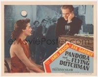 9z636 PANDORA & THE FLYING DUTCHMAN LC #2 1951 Marius Goring admires sexy Ava Gardner playing piano!