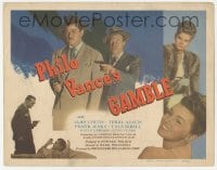 9z650 PHILO VANCE'S GAMBLE TC 1947 Alan Curtis in the title role w/sexy Vivian Austin, film noir!