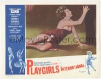 9z662 PLAYGIRLS INTERNATIONAL LC 1963 Doris Wishman nudie classic, c/u of sexy woman on floor!