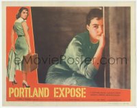 9z667 PORTLAND EXPOSE LC 1957 close up of pretty Carolyn Craig hiding in closet!