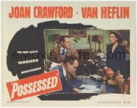 9z668 POSSESSED LC #8 1947 Joan Crawford, Van Heflin, Raymond Massey, film noir!