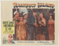 9z685 RAINBOW ISLAND LC #3 1944 Dorothy Lamour, Yvonne De Carlo & native girls w/Eddie Bracken & men